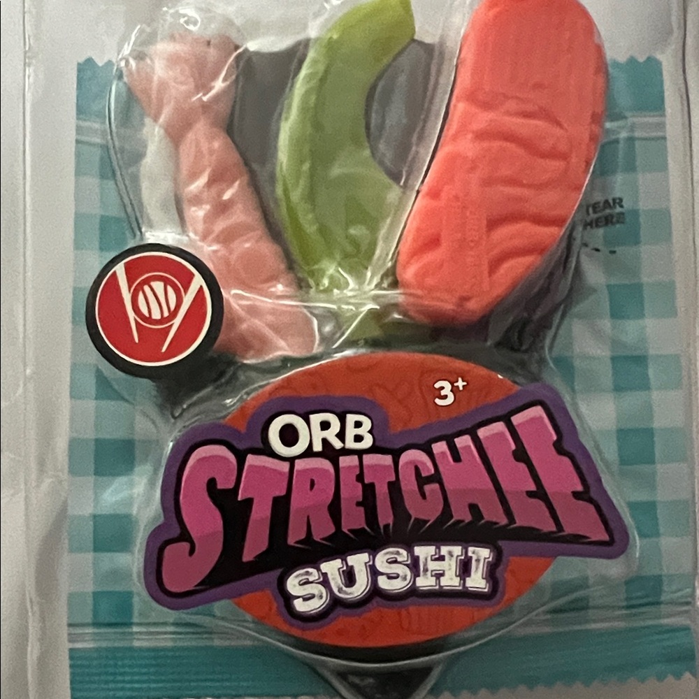 ORB Stretchee Sushi Toy - Pink, Green, Coral